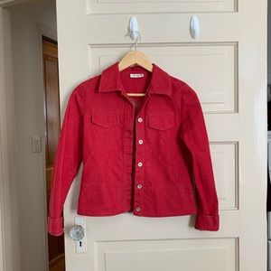 Vintage cropped red jacket